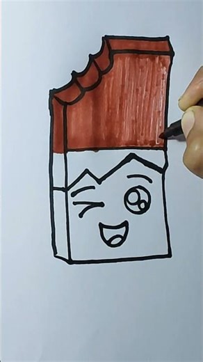 How to draw a cute chocolate Bar Easy 🍫