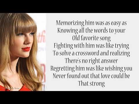 Taylor Swift - RED | Lyrics Songs