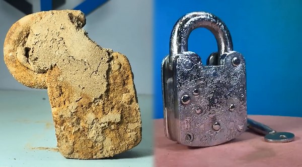 Way to Restore a Rusty Antique Lock Found Underground