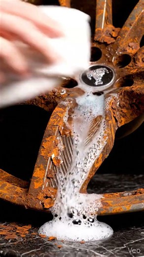 Cleaning a rusty Bugatti Wheel Rim