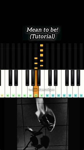 Mean to be! Tutorial piano Easy #shorts