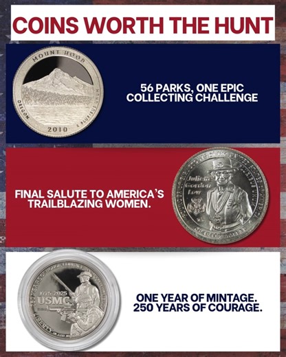 Some of the most collectible coins aren’t new—they’re already out there. From the final Women Quarters to the Marine Corps 250th Anniversary Half Dollar, these pieces tell America’s story in metal. Learn why they’re still worth the hunt in our latest blog. https://profilecoins.com/blogs/news/coins-worth-the-hunt #profilecoinsandcollectibles #coincollector #numismatics #coincollection | Profile Coins & Collectibles
