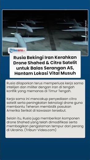 Rusia Bekingi Iran Pasok Drone Shahed & Citra Satelit demi Balas Serangan AS, Hantam Lokasi Vital