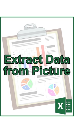 CheatSheets on Instagram: "Extract Data from Picture ️ Don’t forget to save this post for future reference! 狼 We’re giving away all of our Excel secrets — Link in Bio!  Get your FREE Excel Shortcuts Cheat Sheet PDF at our Link in Bio!  Follow Us on Instagram, YouTube, TikTok, and more at our Link in Bio! #cheatsheets #excel #exceltips #googlesheets #spreadsheets #tutorial"