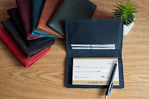 Engraved Leather Checkbook Wallet,leather Checkbook Cover,checkbook Cover Personalized,monogrammed Checkbook Cover,custom Leather Checkbook - Etsy