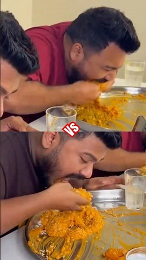 BUTTER CHICKEN Vs DAL RICE ROTI EATING CHALLENGE 😱🔥 #shorts #challenge #mukbang #indianfood
