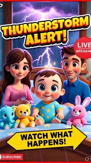 Cute Baby Scared of Thunder ⚡ | Family Comfort Night #shorts #usa