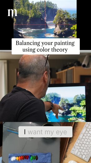 MasterDemos on Instagram: "Mike shows us how color theory and balancing the hues of your painting can pull everything together"