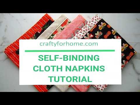 SELF BINDING CLOTH NAPKINS TUTORIAL