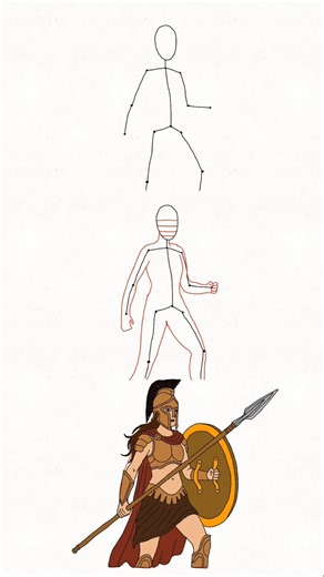 How to Draw a Gladiator | Powerful Warrior Sketch Tutorial