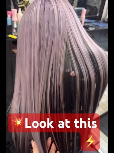 💥black and lavender hair color💥 very beautiful 💥