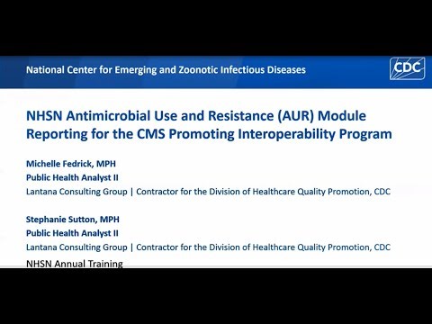 NHSN AUR Reporting for CMS