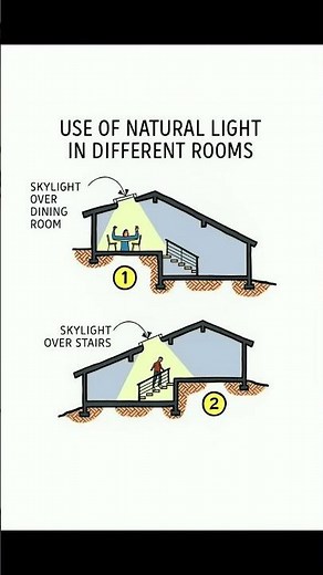 Use of Natural Light in Different Rooms | Basic Knowledge for Civil Engineering | #Shorts