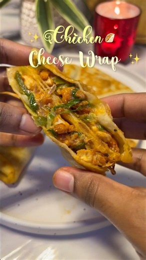 The CRISPIEST Chicken Cheese Wrap you’ll want to make again! 🤤🧀#TortillaWrap #EasyDinner