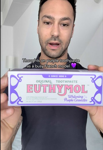 Instant Brightening with Purple Toothpaste