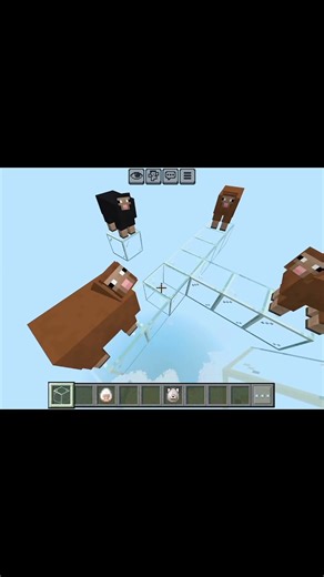 Minecraft Experiment 😱 Sheep vs Wolf on Glass?! | #minecraft #shorts #viral #trending