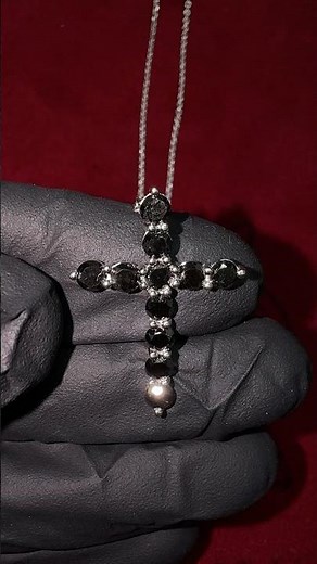 Black Diamond Cross Pendant Set | Item #70899