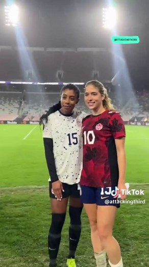 Former PSG teammates swapping kits 🥹🇨🇦🇺🇸 #wgoldcup #uswnt #canada | uswnt