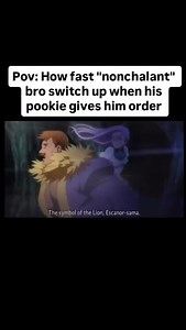 1.2K views · 1.4K reactions | bro only listens to her #lionsin #anime #meme #bro | Animee San | Facebook