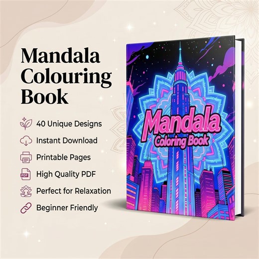 40 Geometric Mandala Coloring Pages for Adults (PDF Download) - Etsy