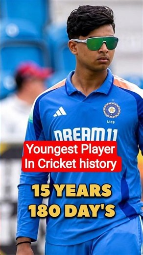 Youngest Player in Cricket history ???... #shorts #cricket #cricketlover