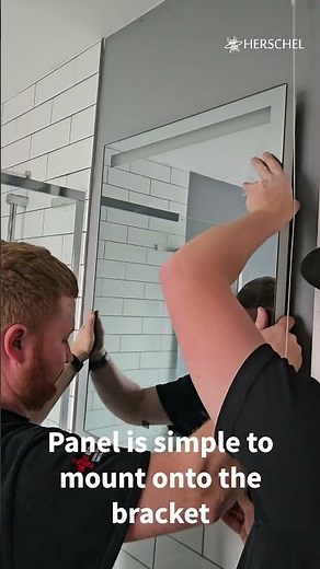 Installing an #infrared panel heater - Herschel Select XLS Mirror with Lights #installation