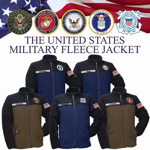 Heroes to our country and to their families. 🇺🇸 Honor their service with this personalized U.S. Military Fleece Jacket. A perfect gift! | The Danbury Mint