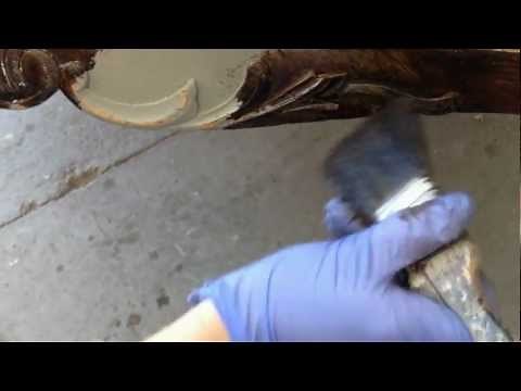 staining painted furntiure to age it. furniture painting techniques