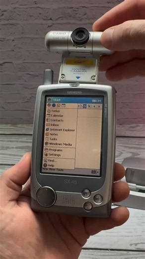 Techrewinds on Instagram: "Before smartphones… there was this. 📱💾⁠ Siemens SX45 running Windows Pocket PC with a Casio clip-on cam—emails, calendar, Internet Explorer, all in your pocket (kinda).⁠ Peak early-2000s tech energy.⁠ @retro_mobile_35⁠ .⁠ .⁠ ⁠ #hifi #hifiaudio #stereophile #audiophile #audiophiles #audio #audioporn #hifiporn #stereo #vinyl #vinylcollection #turntable #nowspinning #homeaudio #highendaudio #amplifier #vintageaudio #speaker #technics #loudspeakers #movieroom #listeningr