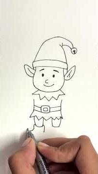 How to Draw a Cute Christmas Elf