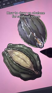 BubooSenchan on Instagram: "How to draw an abalone for seafood lovers ❤️ #digitalart #arttutorial #howtodraw #clipstudio #artadvice #illustration #reels #anime #drawing #art #reelart #reelsart #artwork #arttips #digitaldraw #instaart #clipstudiopaint"