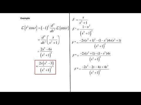 Differential Equations: Laplace Transforms - Derivative of a transform