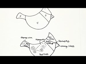 Let's Make Beginner Stained Glass Gift Each Week Until Christmas Video 1 Beginner Cardinal Pattern