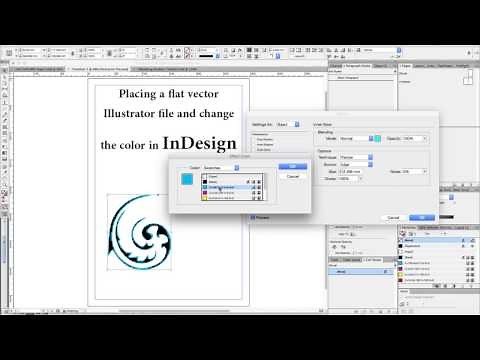 Trick to change color of flat placed vector file in InDesign