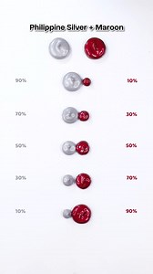 8.2K views · 100 reactions | Philippine Silver VS Maroon Red..Satisfying Color mixing  #colormixing #satisfying #asmr | Color Palette | Facebook