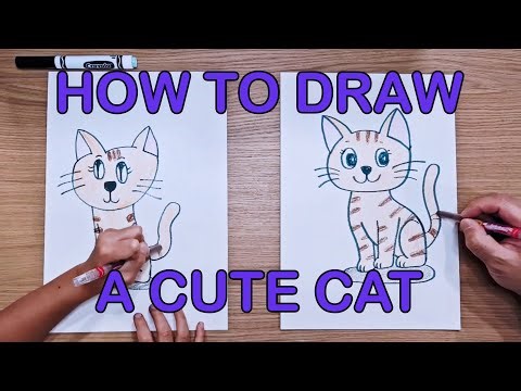 How to Draw a Cute Cat | Easy Drawing for Kids