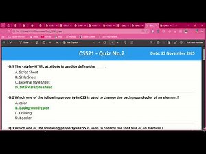 CS521 Midterm Preparation Spring 2025 | 40 Important MCQs ...