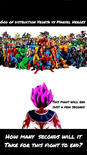 God of Distruction Vegeta vs Marvel Heroes ☠️ who is win