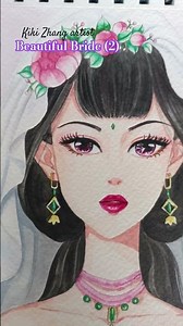 Kiki Draw a beautiful Bride (2) #semi #beauty #anime #drawing #beautiful #art #watercolor