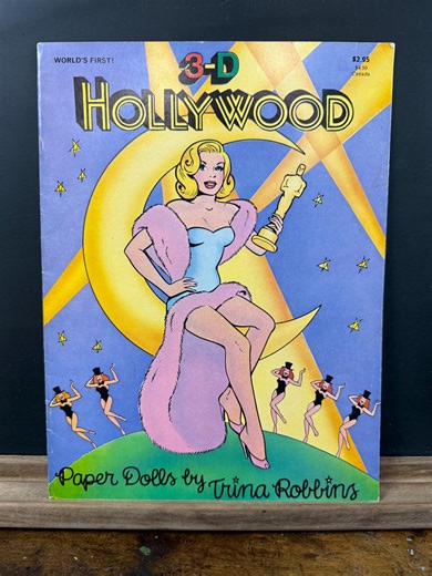 Vintage 1988 3-D Hollywood Paper Dolls by Trina Robbins, Uncut Complete Paper Doll Book, Movie Star Glamour Collectible, Girls Fashion Book - Etsy