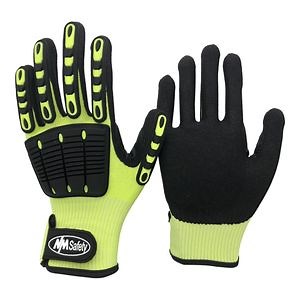 [Hot Item] Nmsafety Hi-Viz Yellow Cut Resistant Anti Impact Mine Safety Work Glove