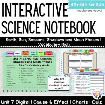 4th–5th Grade Interactive Science Notebook | Seasons, Shadows & Moon Phases #7