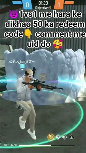 1vs1 me hara ke dikhao 50 ka redeem code dunga comment me uid do
