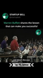 4.9K views · 10K reactions | Warren Buffett’s timeless advice: Observe the qualities you admire in others and make them your own. The habits you build today shape who you become tomorrow. Small choices compound into lifelong success. Start shaping your future now. | Startup Bell | Facebook