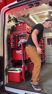 Ultimate PACKOUT™ Access and Organization to the Inside of Vehicles and Shops. PACKOUT™ Rack. Video Credit: @montrealsparky #MilwaukeePIPELINE #MilwaukeeTool #NothingButHeavyDuty | Milwaukee Tool