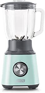 Dash Quest Blender for Smoothies and Shakes - 600W Kitchen Blender with 1.5-Liter Glass Pitcher, Stainless Steel Blades, 3 Speeds + Pulse for Frozen Drinks and Soups-Aqua
