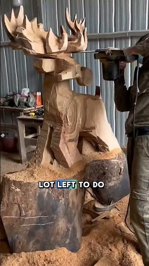 This Huge Log Turned Into an Amazing Wooden Deer! | How It's Made
