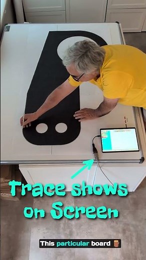 Trace a large pattern for a CNC cutting machine #fabrication #plasmacutting #lasercutting