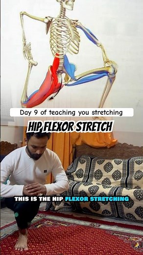 Hip flexor stretch|day 9 of teaching you basic stretching