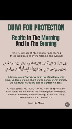 Dua for protection to recite in the morning and evening #islamicprayer #dailyhadiths #islam #allah